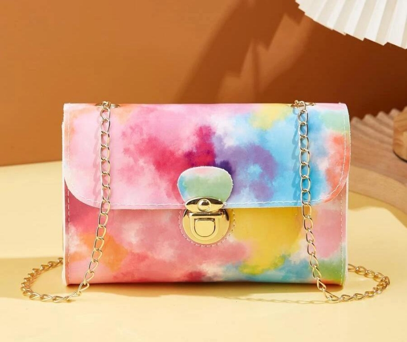 Mini Tie Dye Push Lock Chain Bag | Fugo Best