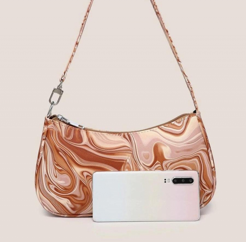 Abstract Fluid Pattern Shoulder Bag | Fugo Best