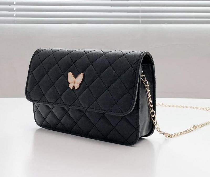 Mini Metal Decor Quilted Chain Crossbody Bag | Fugo Best