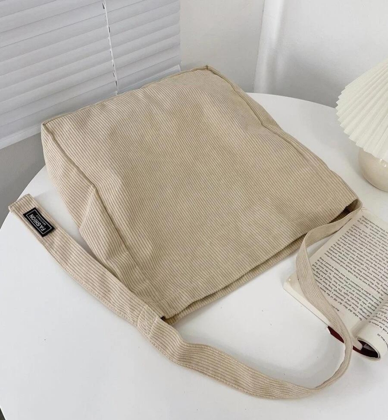 Minimalist Corduroy Shoulder Bag | Fugo Best