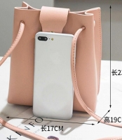 Mini Metallic Decor Shoulder Bucket Bag | Fugo Best
