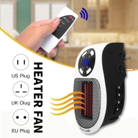 Portable Electric Heater Plug in Wall Heater Room Heating Stove Mini Household Radiator Remote Warmer Machine For Winter 500W | Fugo Best