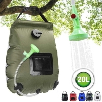 Water Bags 20L Outdoor Camping Hiking Solar Shower Bag Heating Camping Shower Climbing Hydration Bag Hose Switchable Shower Head | Fugo Best