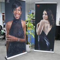 DD-2 PVC Roll Up Banner Aluminum 85 X 200cm(33.5x78.7inch) Display Stand for Exhibition Retractable advertising Sign Customized | Fugo Best