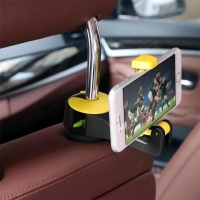2 in 1 Car Headrest Hook with Phone Holder Seat Back Hanger for Bag Handbag Purse Grocery Cloth Portable Multifunction Clips | Fugo Best