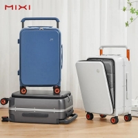Mixi 2022 New Design Wide Handle Suitcase Men Carry-On Luggage Women Travel Trolley Case 20 Inch Cabin PC Aluminum Frame M9275 | Fugo Best