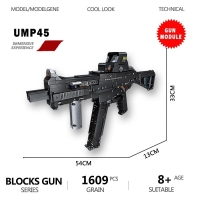 Military Blocks Guns UMP45 Model Building Blocks WW2 Bricks Handgun SHOOTING Army Weapon Classic Gun Toys For Kids Boys Gifs | Fugo Best