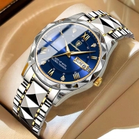 POEDAGAR Luxury Men Watches Business Top Brand Man Wristwatch Waterproof Luminous Date Week Quartz Mens Watch High Quality+Box | Fugo Best