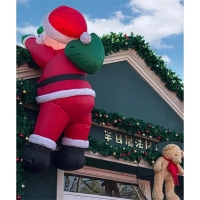 Christmas decoration Santa Claus shop atmosphere store yard garden decoration scene layout | Fugo Best