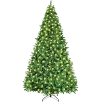 Christmas tree 250 Lights 6ft Pre-Lit Premium Hinged Artificial Holiday Christmas Pine Tree for Home Party Decoration W/ 1 Trees | Fugo Best