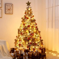 Large Luxury Packed Flocking Snow Christmas Tree Package Artificial Plant Glow 1.2/1.5/1.8/2.1/3m New Year Party Home Decoration | Fugo Best