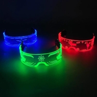 Fashion Luminous Decorative Glasses Neon Light Decoration LED Sunglasses For Nightclub DJ Dance Music Rave Costume Night | Fugo Best