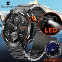 New Mens Smartwatch Compass Outdoor Sports Emergency Light IP67 Waterproof Bluetooth Call Full Touch Screen Smartwatch Men 2023 | Fugo Best