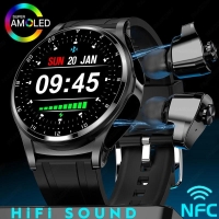 2023 New Smart Watch 2 in 1 With Bluetooth Headset 1.39 inch AMOLED BT Call NFC Smartwatch Men Music Sports Watches For Huawei | Fugo Best