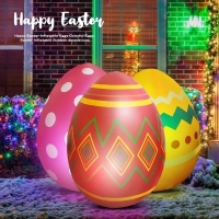 90cm Easter Inflatable Eggs Outdoor Indoor Decoration Large Colorful Eggs Pendant Kids Easter Toys DIY Easter Party Decor Props | Fugo Best