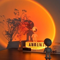 LED Sunset Lamp Colorful Projection Light USB Astronaut Sunset Lamp 360簞 Rotating Indoor Atmosphere Light Touch Camera Fill Lamp | Fugo Best
