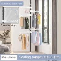 Floor-Standing Clothes Hanger Home Floor Bedroom Punch-Free Telescopic Rod Balcony Window Drying Clothes Rack | Fugo Best