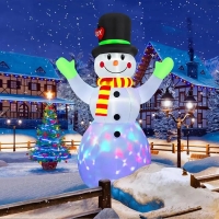 7FT Christmas Inflatables Snowman Outdoor Decorations Built-in Colorful Rotating LED Indoor outdoor garden decoration Xmas Gifts | Fugo Best