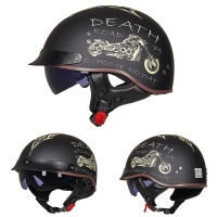 Motorcycle Helmet Casco Moto Half Helmet German Classic Moto Helmet Retro DOT Certification Capacete De Moto With HD Visors | Fugo Best