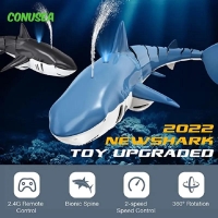 Smart Rc Shark whale Spray Water Toy Remote Controlled Boat ship Submarine Robots Fish Electric Toys for Kids Boys baby Children | Fugo Best