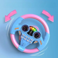 Infant Shining Simulation Steering Wheel Toys Childrens Toy Kids Early Education Copilots Stroller Steering Wheel Vocal Toys | Fugo Best