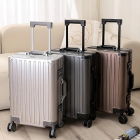 2024 New Large Capacity Durable Luggage Magnalium Aluminum Alloy Men Man Women Carry-On Boarding Travel 20/24/26/28 | Fugo Best