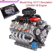 Mould King 10171 LSX454 V8 Engine Motorized Simulation Model Electrically Drive Building Blocks Technical Car Parts Toys Gift | Fugo Best