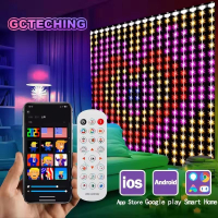 400 LED Smart Curtain Lights String Lights with App Remote Control Music Sync Christmas Curtain String Outdoor Fairy Lights | Fugo Best