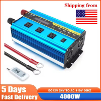  4000W Pure Sine Wave Inverter DC 12v/24v To AC 110v 60HZ Voltage Converter Car Solar Power Inverter | Fugo Best