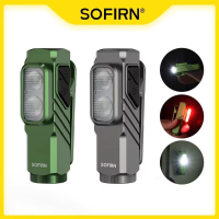  SOFIRN ST10 1000lm Mini Clamp Flashlight 144m 7000K LED Light 14500 USB C Rechargeable White&Red Lamp IPX6 with Magnetic Tailcap | Fugo Best