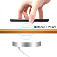 QI Wireless Charger 20mm AirSpace No Drill Aluminum Built-In Charger for iPhone 13-15 Android Hidden Wireless Charger Built in | Fugo Best