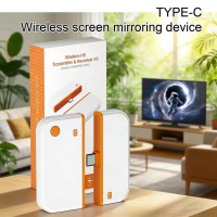 50M Type-C to HDMI Wireless Video Transmitter Receiver Extender TV Stick Dongle for PC Phone Laptop TV Monitor | Fugo Best
