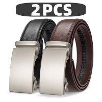 High Quality Genuine Leather Casual Belt Men, Adjustable Automatic Buckle Belts, Black/Brown Cuttable Ratchet Belt for men | Fugo Best