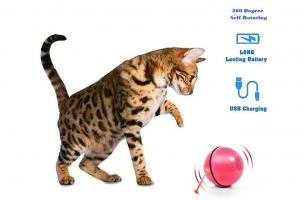 Intelligent Cat Toy Smart Interactive Ball Infrared Sensor Funny Cats Supplies Automatic Scratcher Toys For Pet Kitten With LED | Fugo Best