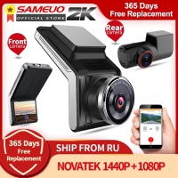 Sameuo U2000 WIFI dash cam 2k front and rear 1080p 2 camera Lens CAR dvr smart car dvrs Auto Night Vision 24H Parking Monitor | Fugo Best