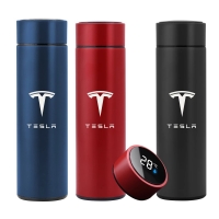 500ML Intelligent Thermos Temperature Display Customize Logo Stainless Steel Vacuum Water Cup For Tesla Model 3 2017 2018 2019 | Fugo Best