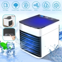 Home Mini Air Conditioner Portable Air Cooler 7 Colors LED USB Personal Space Cooler Fan Air Cooling Fan Rechargeable Fan Desk | Fugo Best