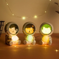 Creative Cute Galaxy Guardian Cute Pet Spaceman Night Light Modern Personality Bedroom Jewelry Ornaments Star Lamp Gift 2021 NEW | Fugo Best