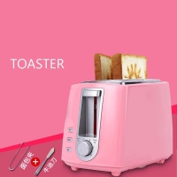 2pcs bread mini desktop breakfast toaster pink and white color smile pattern toaster | Fugo Best