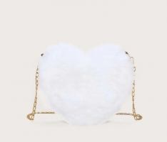 Fuzzy Heart Design Novelty Bag | Fugo Best