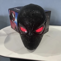 Anime Spiderman Headgear Black Spider-man Mask Toys For Children Gift 1:1 Cosplay Anime Figures Electronic Mask Toy Ring Control | Fugo Best